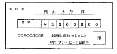 領収書の写し